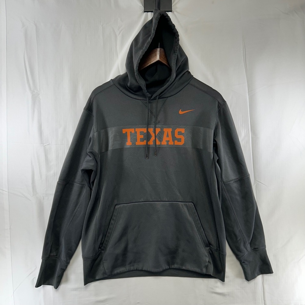 Nike Texas Longhorns Hoodie Mens Medium Grey Pullover Therma-FIT 35903X-TX5